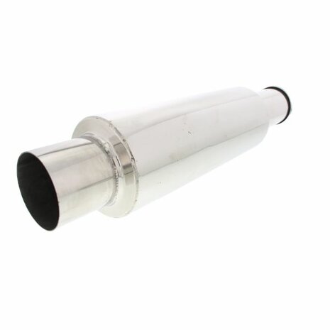 Universal-Schalld&auml;mpfer aus Edelstahl 3.0" gerollte Spitze PLM