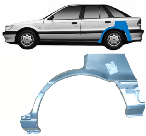 Links Reparaturblech f&uuml;r Heckfl&uuml;gel Mitsubishi Colt