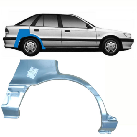 Rechts Reparaturblech f&uuml;r Heckfl&uuml;gel Mitsubishi Colt