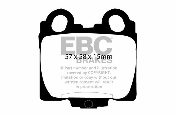 Achter Remblokken Redstuff Lexus Toyota EBC