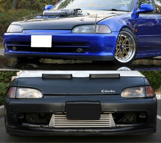 Front bumper lip PU SIR Aerodynamics Honda Civic