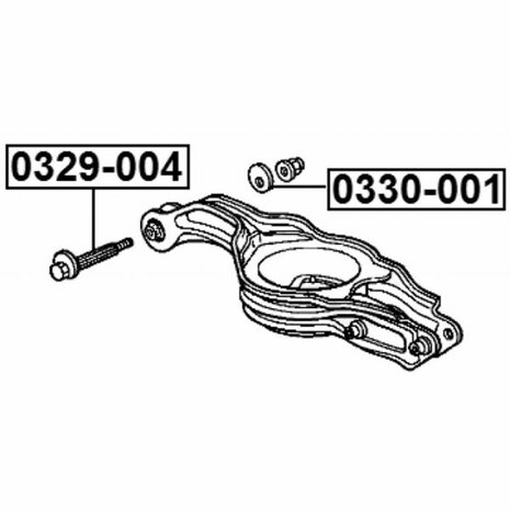 Rondelle excentrique pour boulon de bras de commande en bas arri&egrave;re &agrave; l'int&eacute;rieur Febest Honda