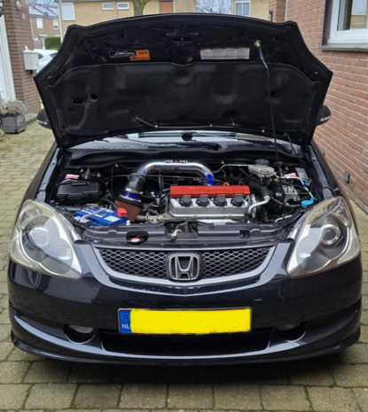 Short ram intake - Polished US-Racing Honda Civic