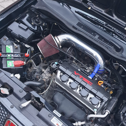 Short ram intake - Polished US-Racing Honda Civic