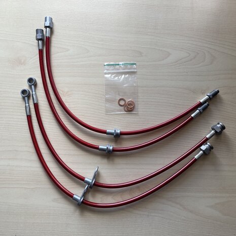 Brake lines stainless steel braided Mitsubishi COLT CZC 1.5 16V T Goodridge T&Uuml;V