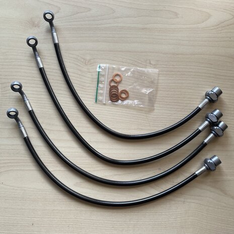 Conduites de frein tress&eacute;es en acier inoxydable Lexus IS ALE20/GSE20 Goodridge T&Uuml;V