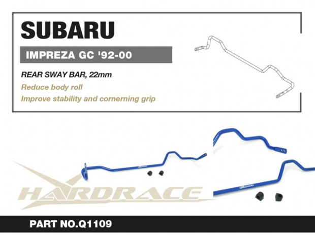 Sway bar Rear Subaru Impreza Hardrace