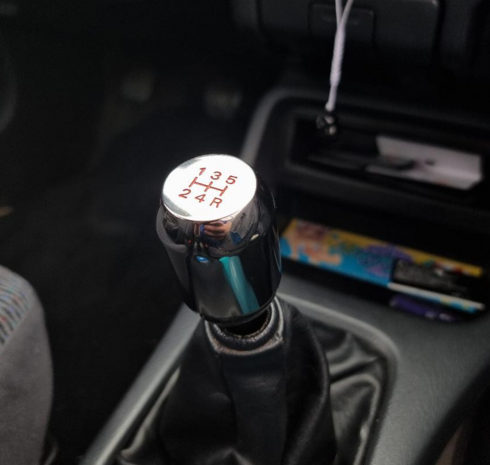 Gear shift knob Type R (5v) - Black/chrome US-Racing