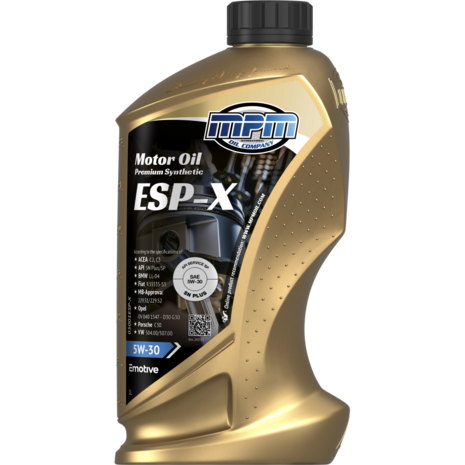 Motor oil 5W30 Premium Synthetic ESP-X - 1 Liter MPM Oil
