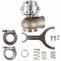 Externes Doppel-V-Band-Wastegate &ndash; 38 mm &ndash; Silber Pulsar Turbo Systems