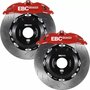Apollo big brake kit voorzijde - Rode 4-zuiger remklauwen en gegroefde remschijven EBC Honda